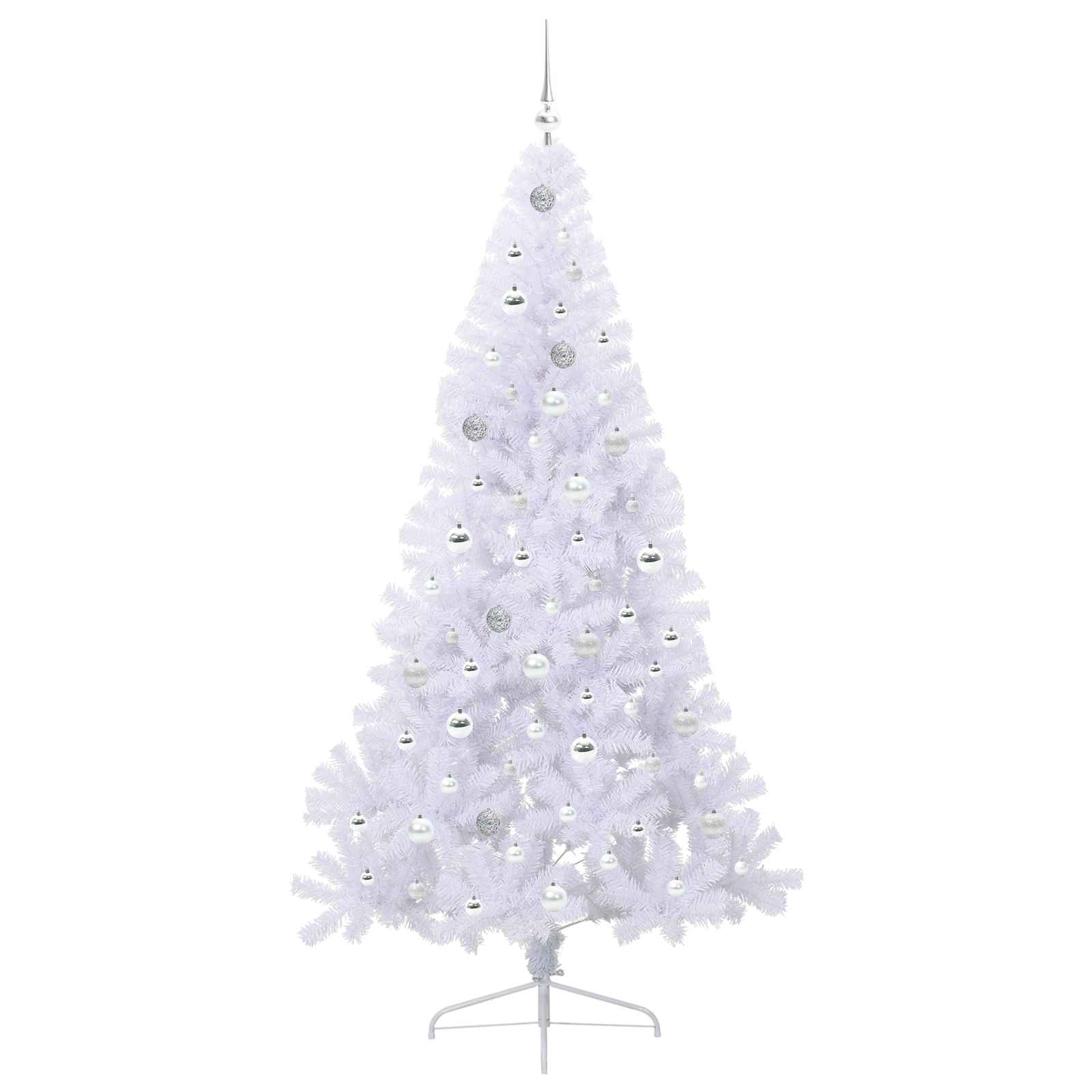 Albero di Natale artificiale Bianco 210 cm PVC e Acciaio 3426826