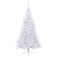 Albero di Natale artificiale Bianco 210 cm PVC e Acciaio 3426826