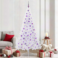 Albero di Natale artificiale Bianco 210 cm PVC e Acciaio 3426827