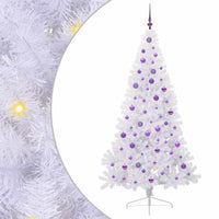 Albero di Natale artificiale Bianco 210 cm PVC e Acciaio 3426827