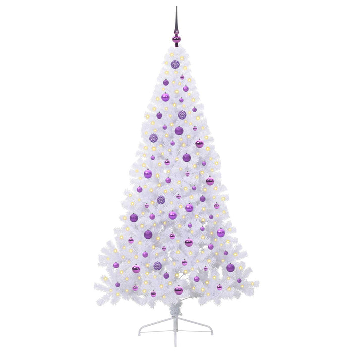 Albero di Natale artificiale Bianco 210 cm PVC e Acciaio 3426827