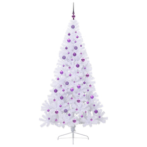 Albero di Natale artificiale Bianco 210 cm PVC e Acciaio 3426827