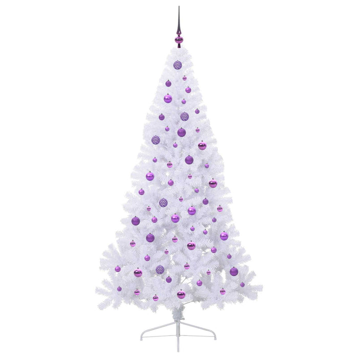 Albero di Natale artificiale Bianco 210 cm PVC e Acciaio 3426827