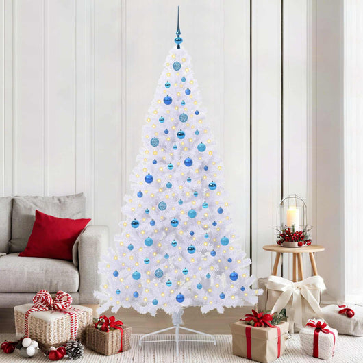 Albero di Natale artificiale Bianco 210 cm PVC e Acciaio 3426828