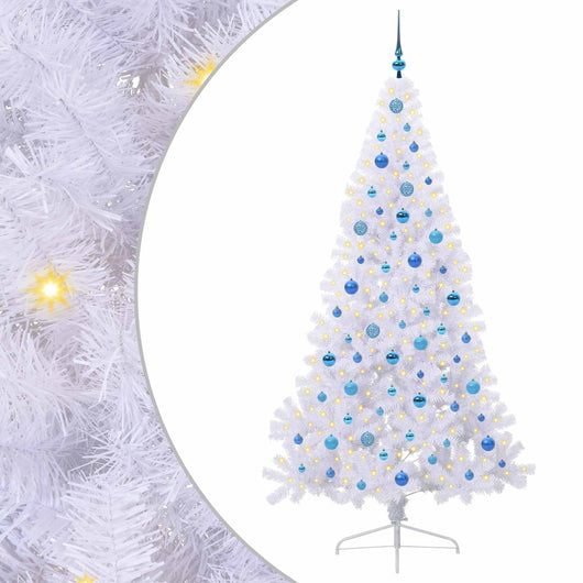 Albero di Natale artificiale Bianco 210 cm PVC e Acciaio 3426828