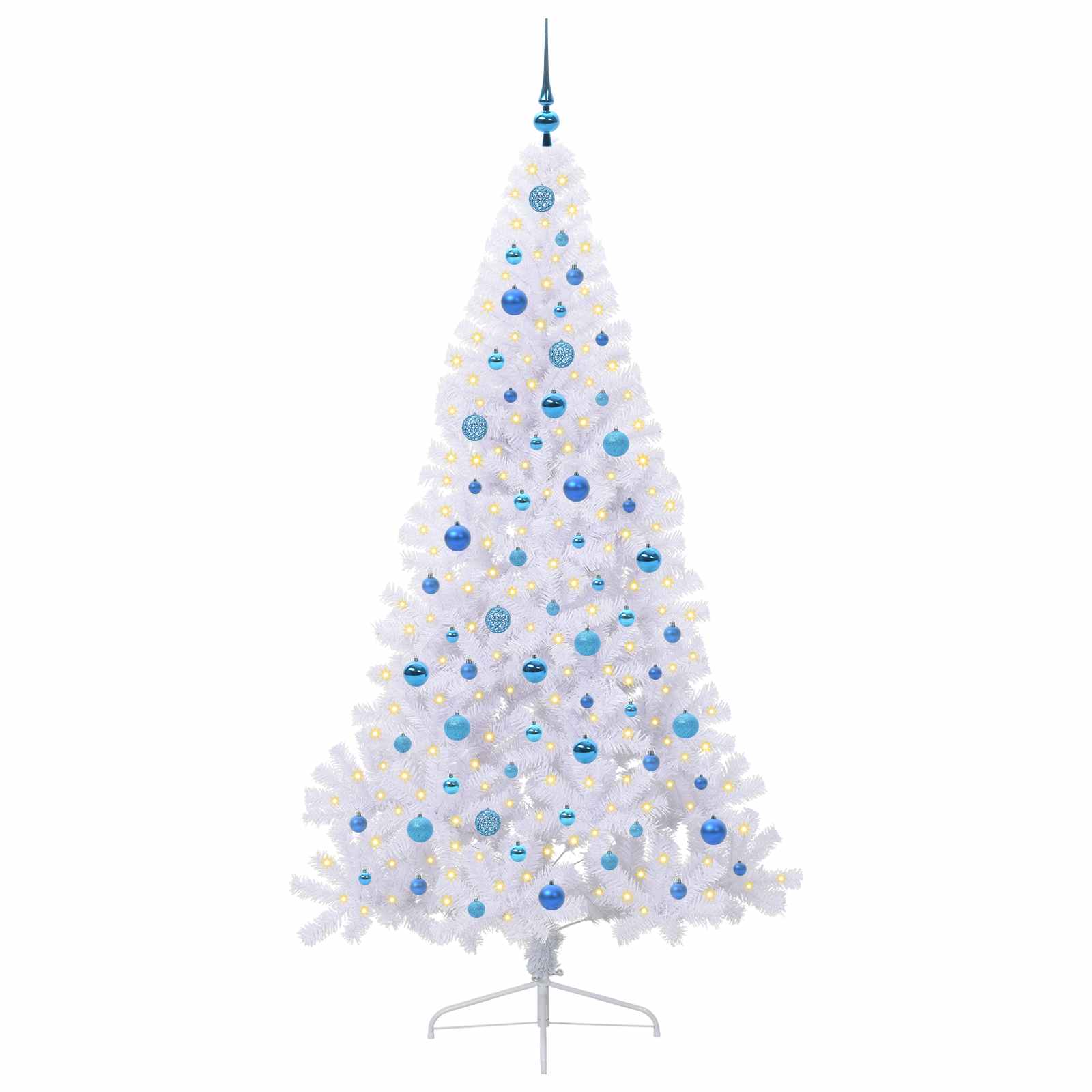 Albero di Natale artificiale Bianco 210 cm PVC e Acciaio 3426828