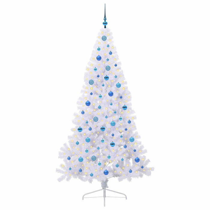 Albero di Natale artificiale Bianco 210 cm PVC e Acciaio 3426828