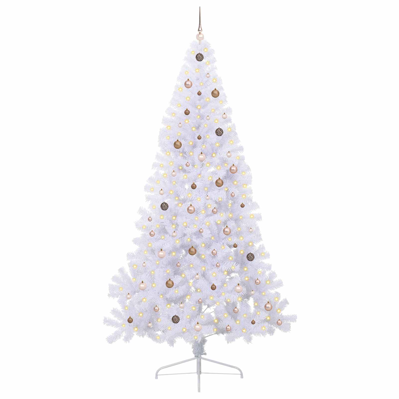 Albero di Natale artificiale Bianco 240 cm PVC e Acciaio 3426832