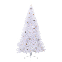 Albero di Natale artificiale Bianco 240 cm PVC e Acciaio 3426832