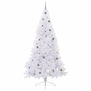 Albero di Natale artificiale Bianco 240 cm PVC e Acciaio 3426833