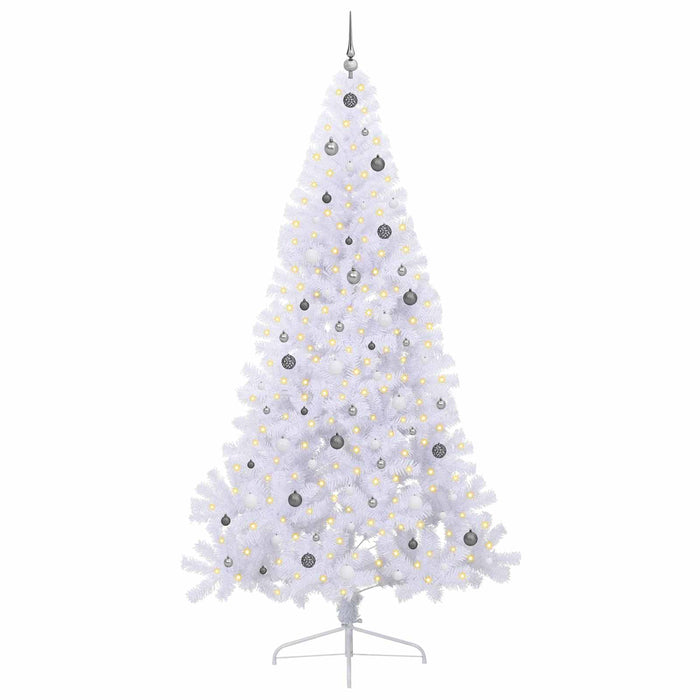 Albero di Natale artificiale Bianco 240 cm PVC e Acciaio 3426833