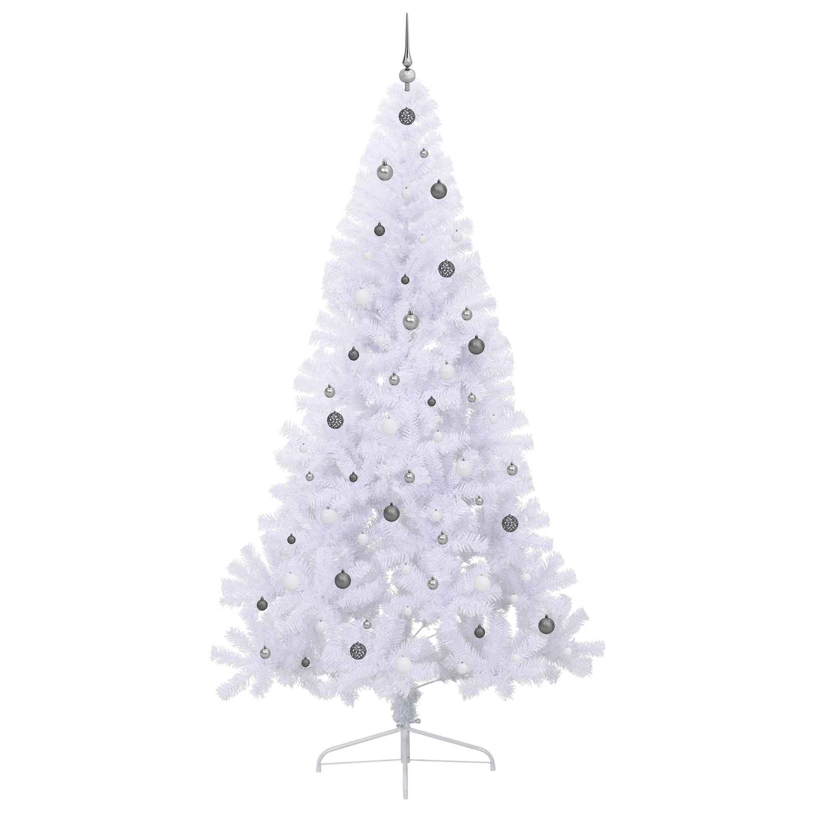 Albero di Natale artificiale Bianco 240 cm PVC e Acciaio 3426833