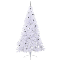 Albero di Natale artificiale Bianco 240 cm PVC e Acciaio 3426833