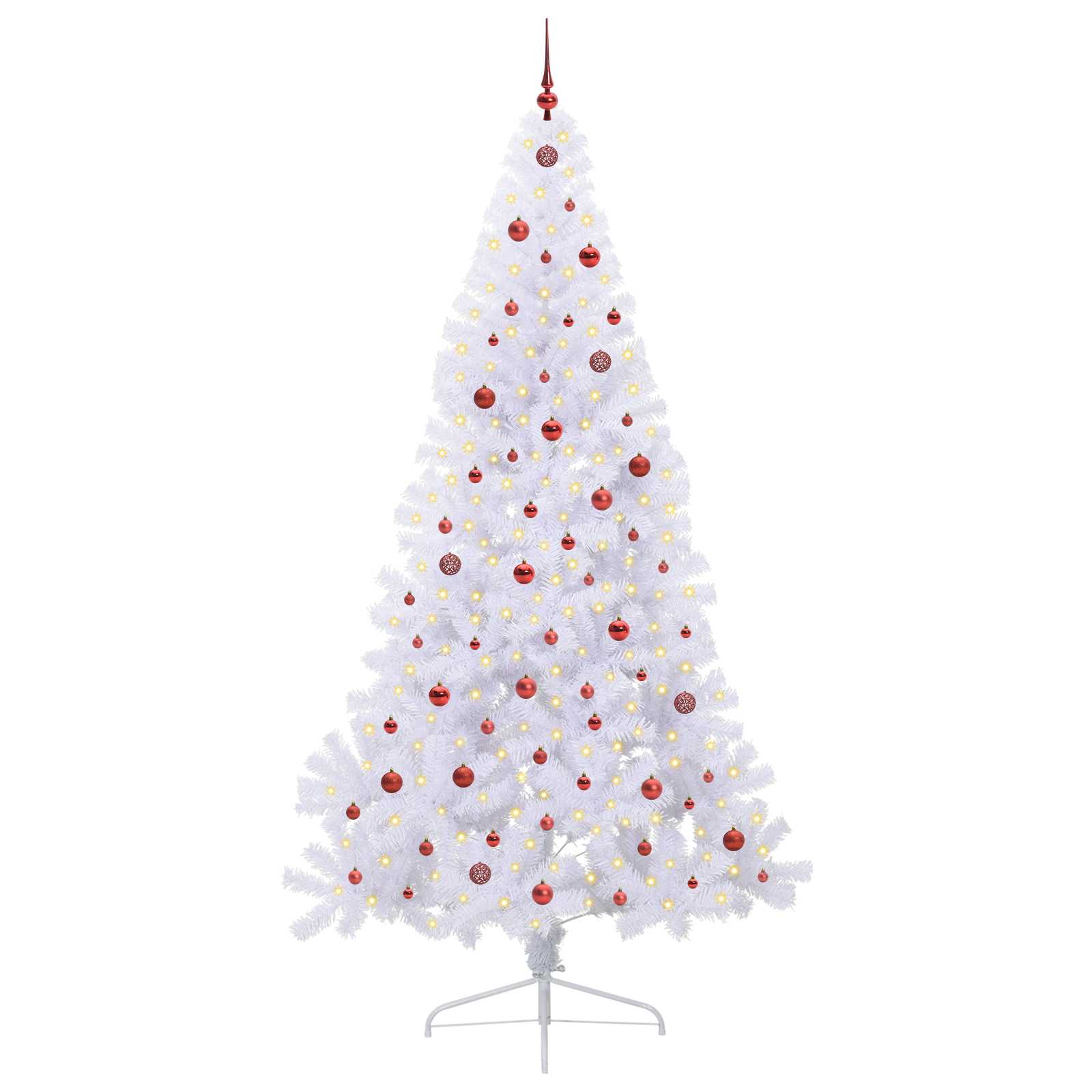 Albero di Natale artificiale Bianco 240 cm PVC e Acciaio 3426834