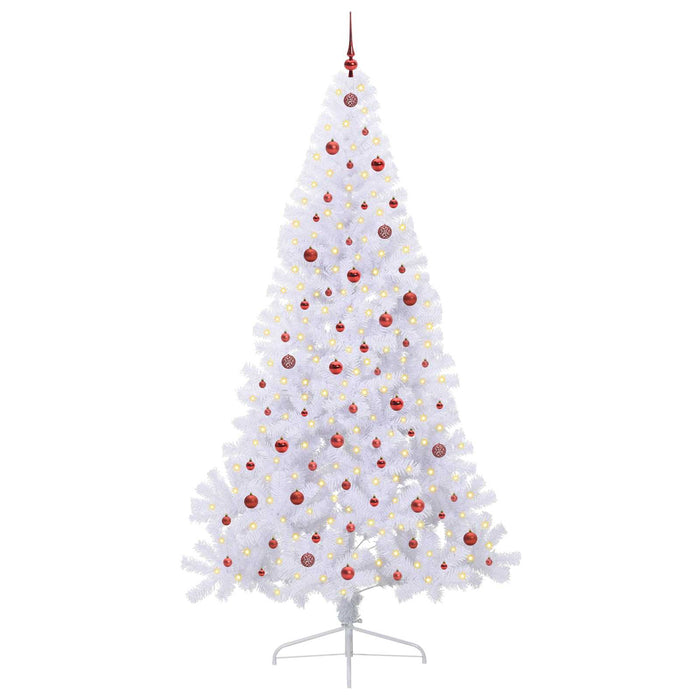 Albero di Natale artificiale Bianco 240 cm PVC e Acciaio 3426834