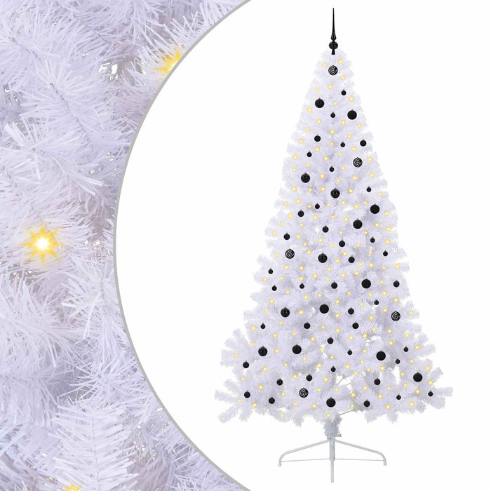 Albero di Natale artificiale Bianco 240 cm PVC e Acciaio 3426835