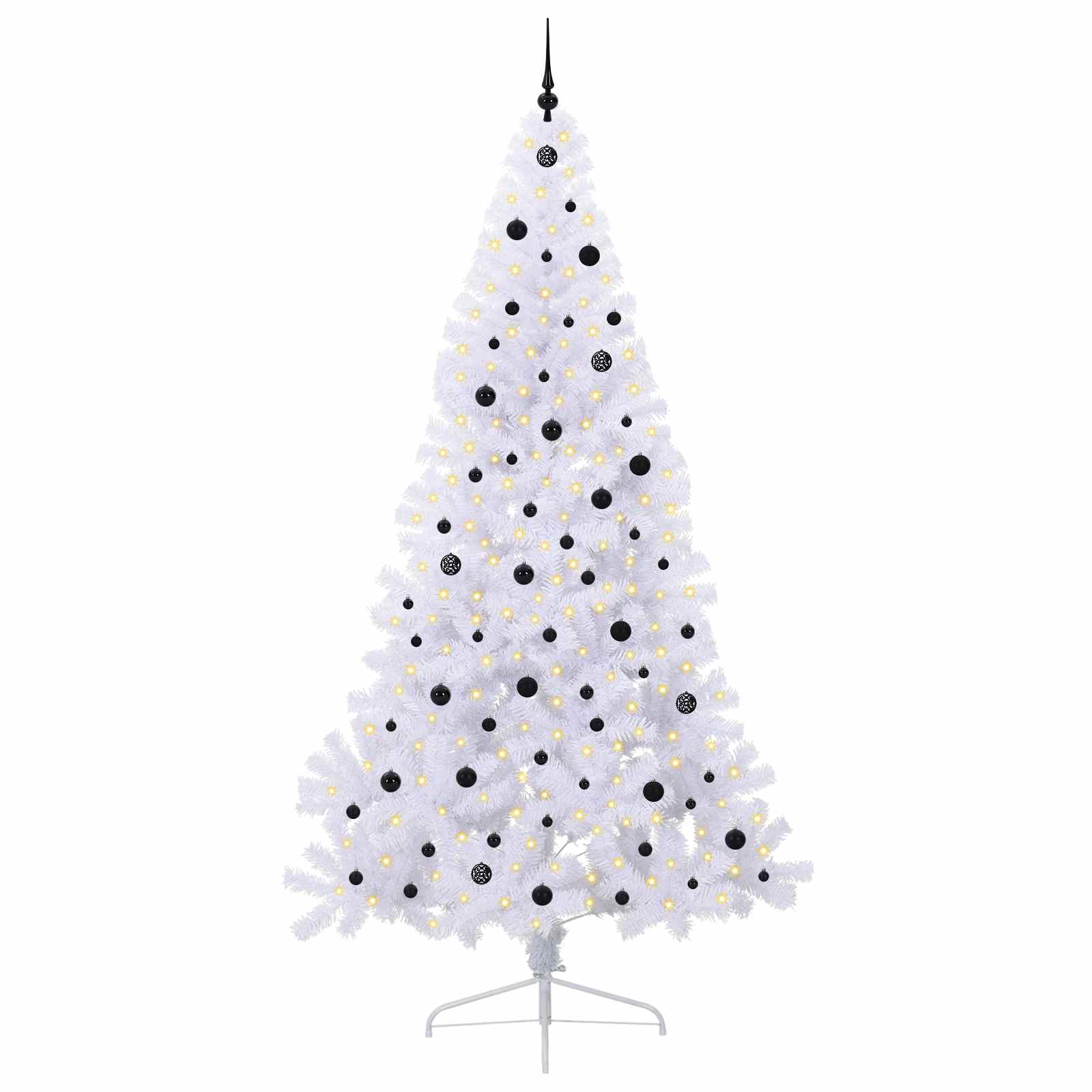 Albero di Natale artificiale Bianco 240 cm PVC e Acciaio 3426835