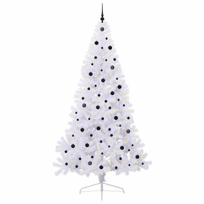 Albero di Natale artificiale Bianco 240 cm PVC e Acciaio 3426835