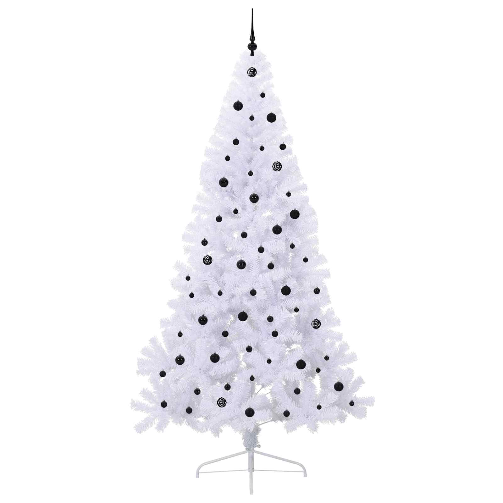 Albero di Natale artificiale Bianco 240 cm PVC e Acciaio 3426835