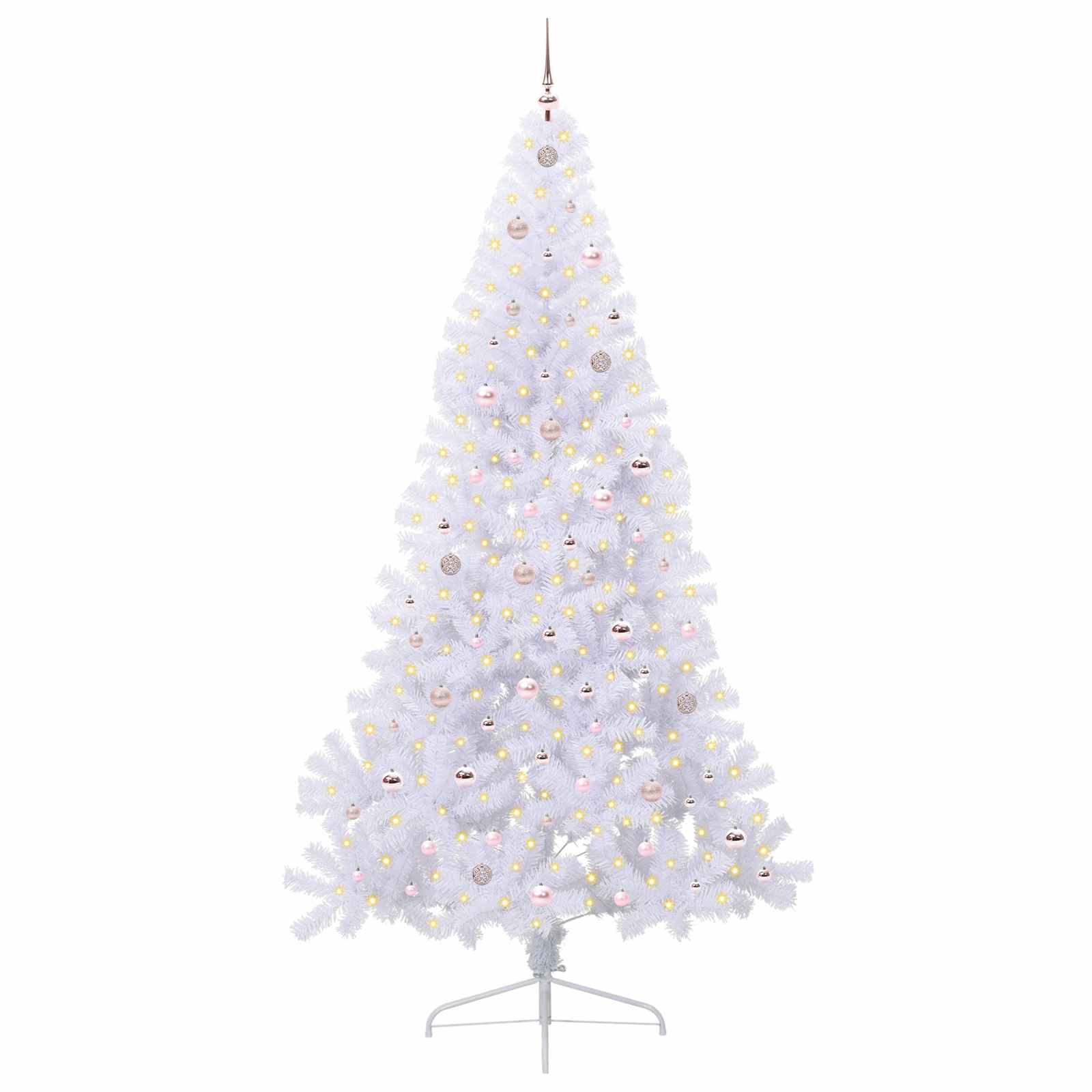 Albero di Natale artificiale Bianco 240 cm PVC e Acciaio 3426836
