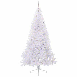 Albero di Natale artificiale Bianco 240 cm PVC e Acciaio 3426836