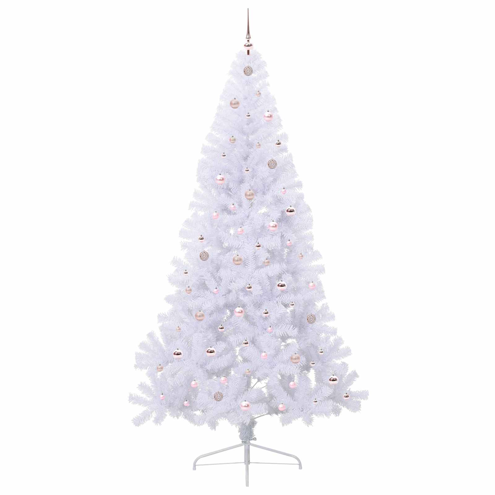 Albero di Natale artificiale Bianco 240 cm PVC e Acciaio 3426836