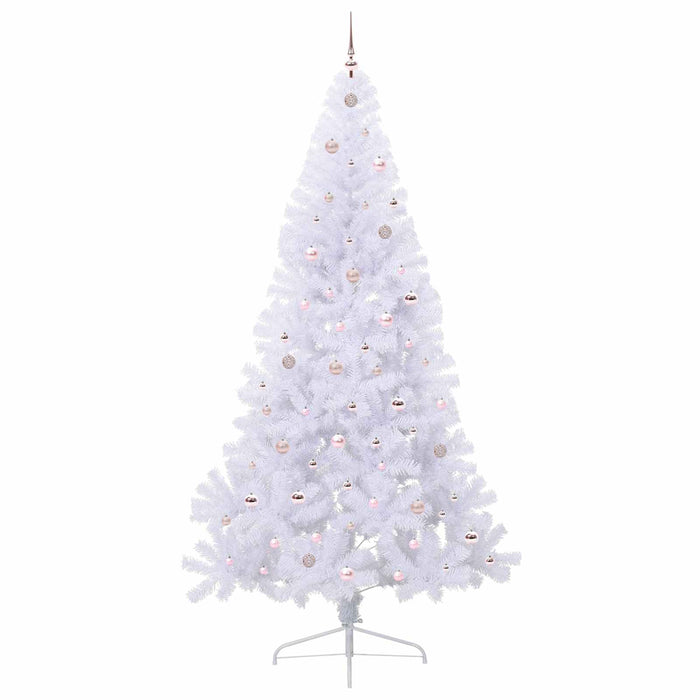 Albero di Natale artificiale Bianco 240 cm PVC e Acciaio 3426836