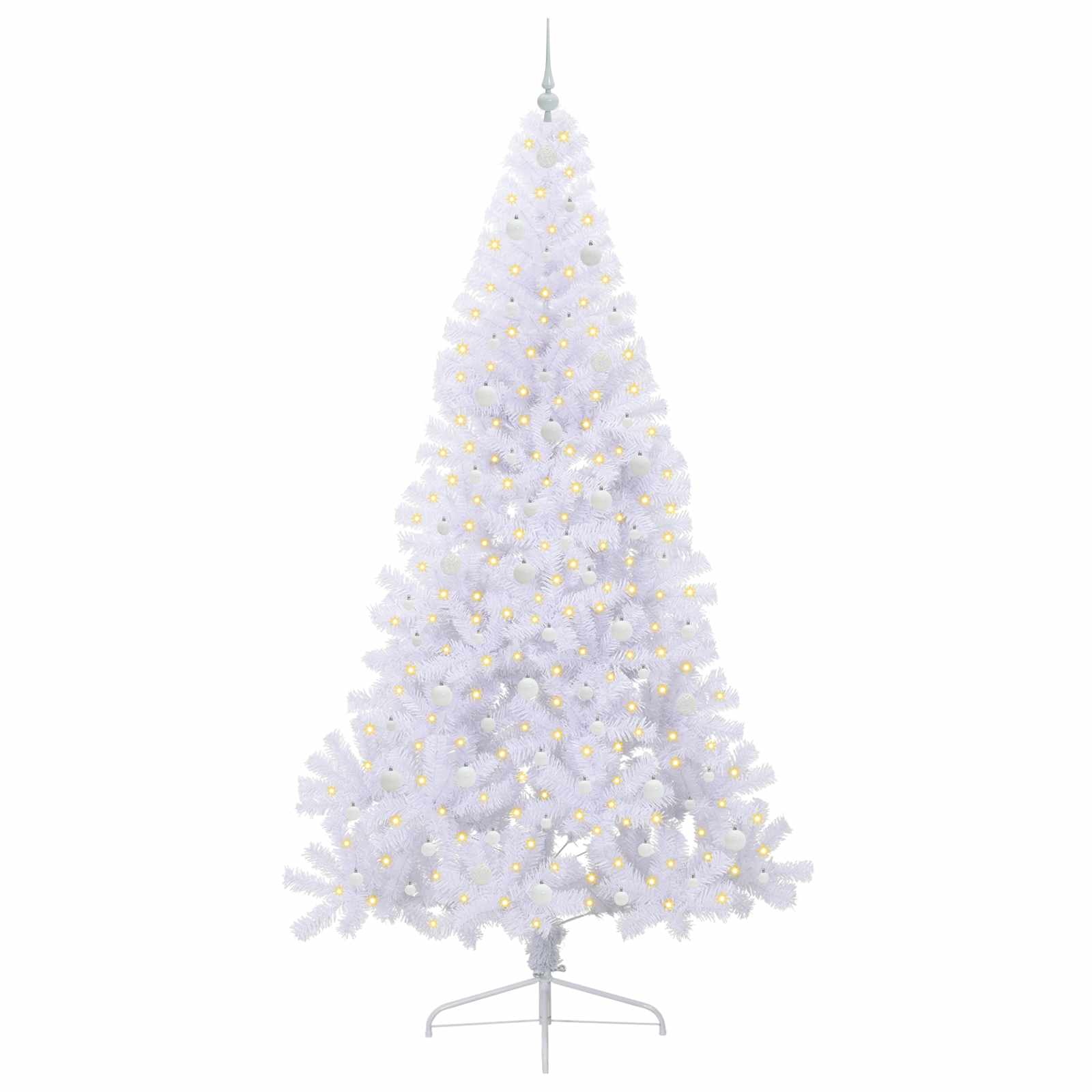 Albero di Natale artificiale Bianco 240 cm PVC e Acciaio 3426837