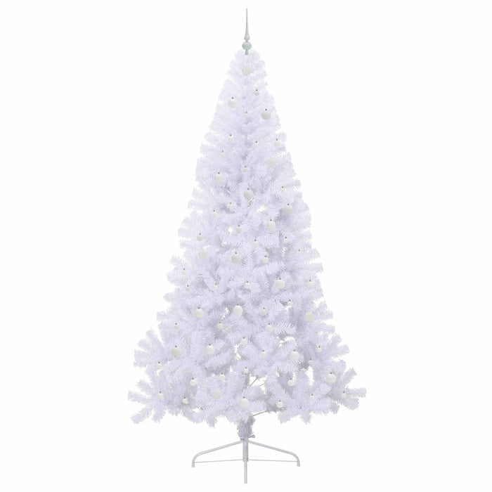 Albero di Natale artificiale Bianco 240 cm PVC e Acciaio 3426837