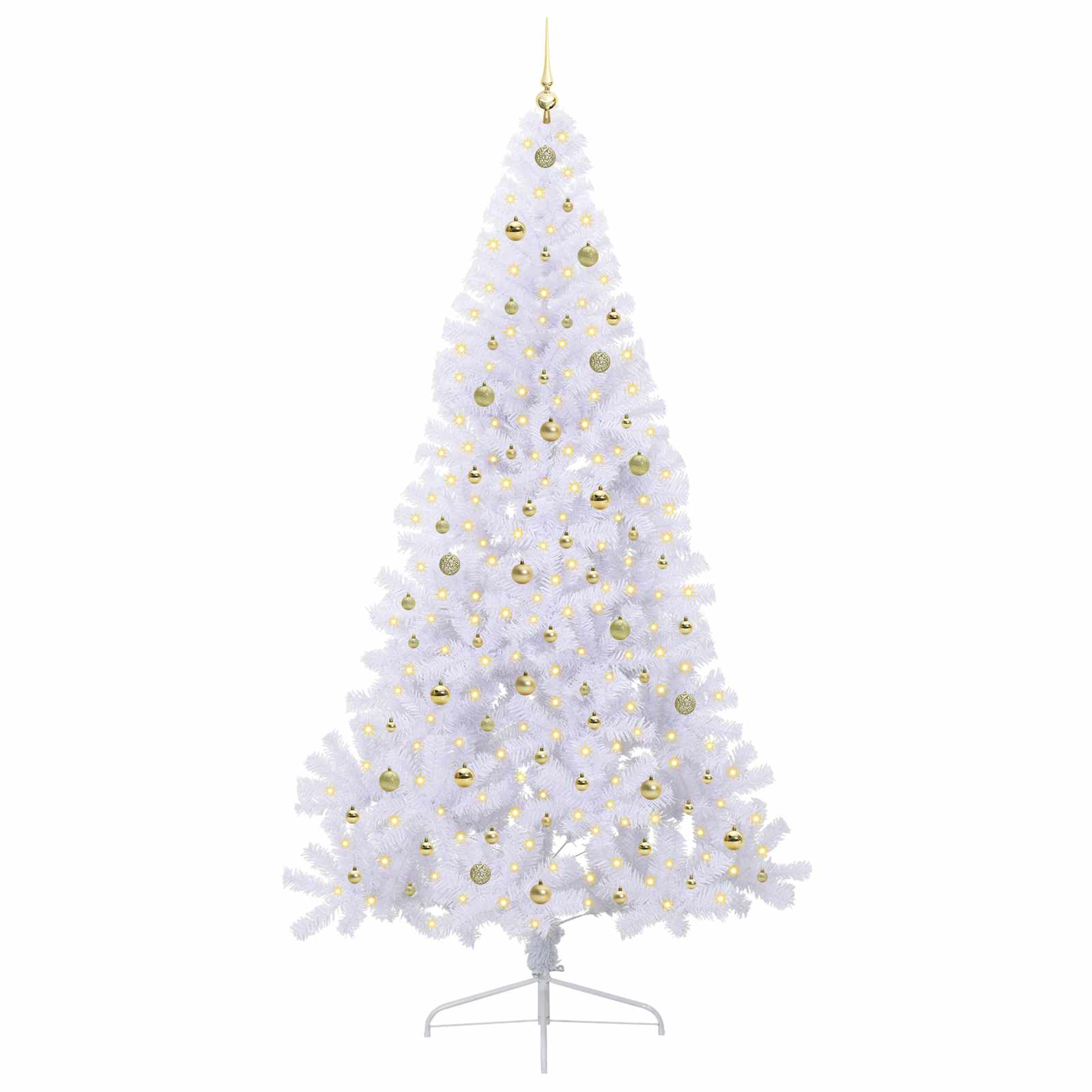 Albero di Natale artificiale Bianco 240 cm PVC e Acciaio 3426838