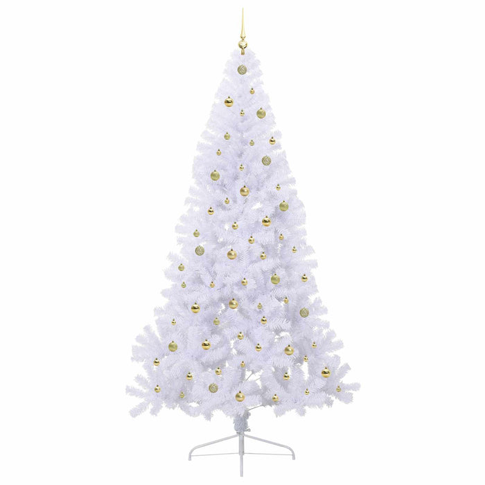 Albero di Natale artificiale Bianco 240 cm PVC e Acciaio 3426838