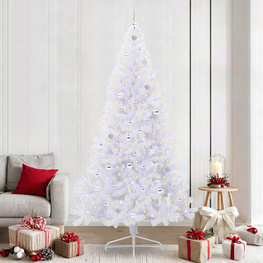 Albero di Natale artificiale Bianco 240 cm PVC e Acciaio 3426839