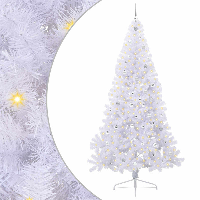 Albero di Natale artificiale Bianco 240 cm PVC e Acciaio 3426839