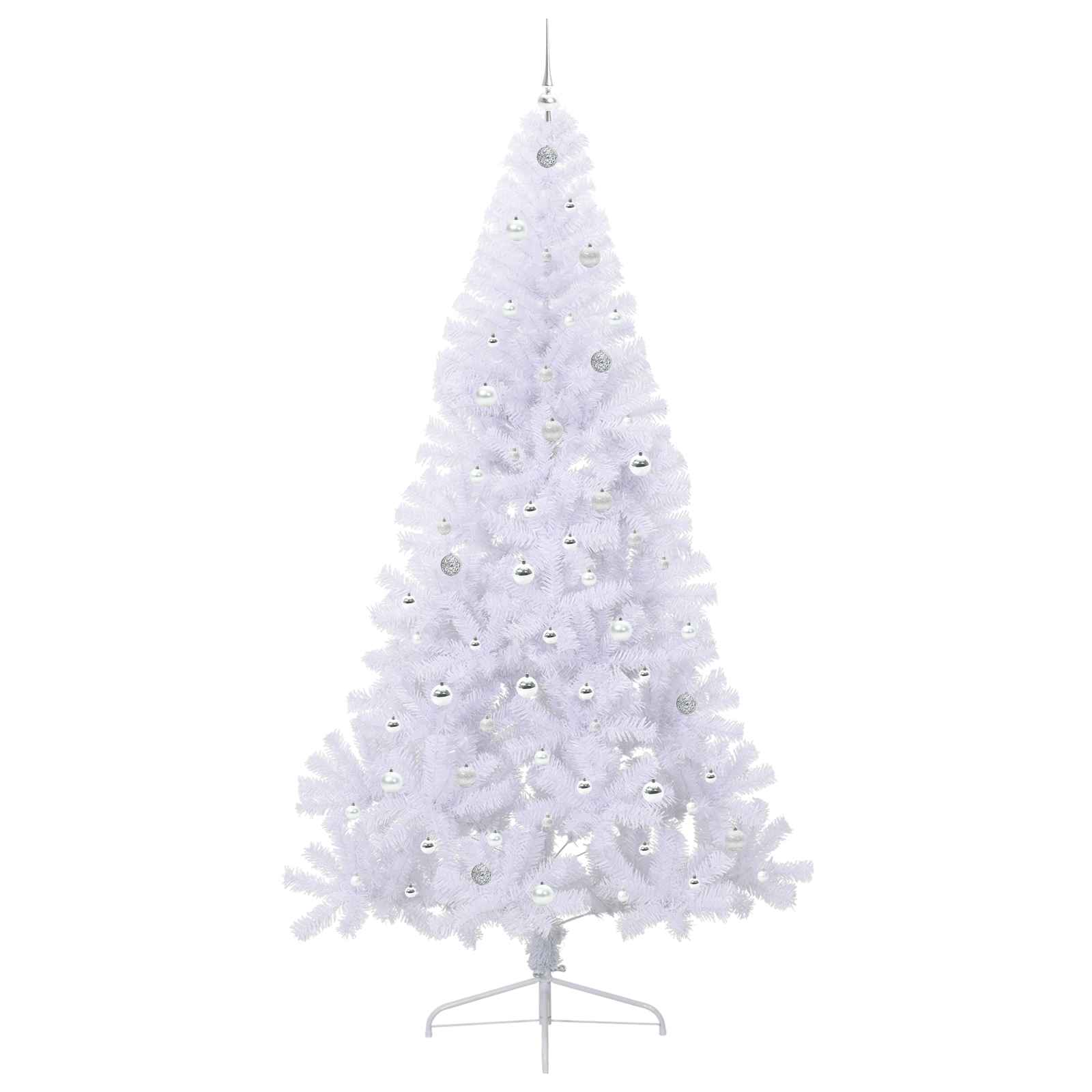 Albero di Natale artificiale Bianco 240 cm PVC e Acciaio 3426839