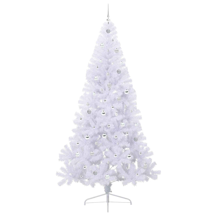 Albero di Natale artificiale Bianco 240 cm PVC e Acciaio 3426839