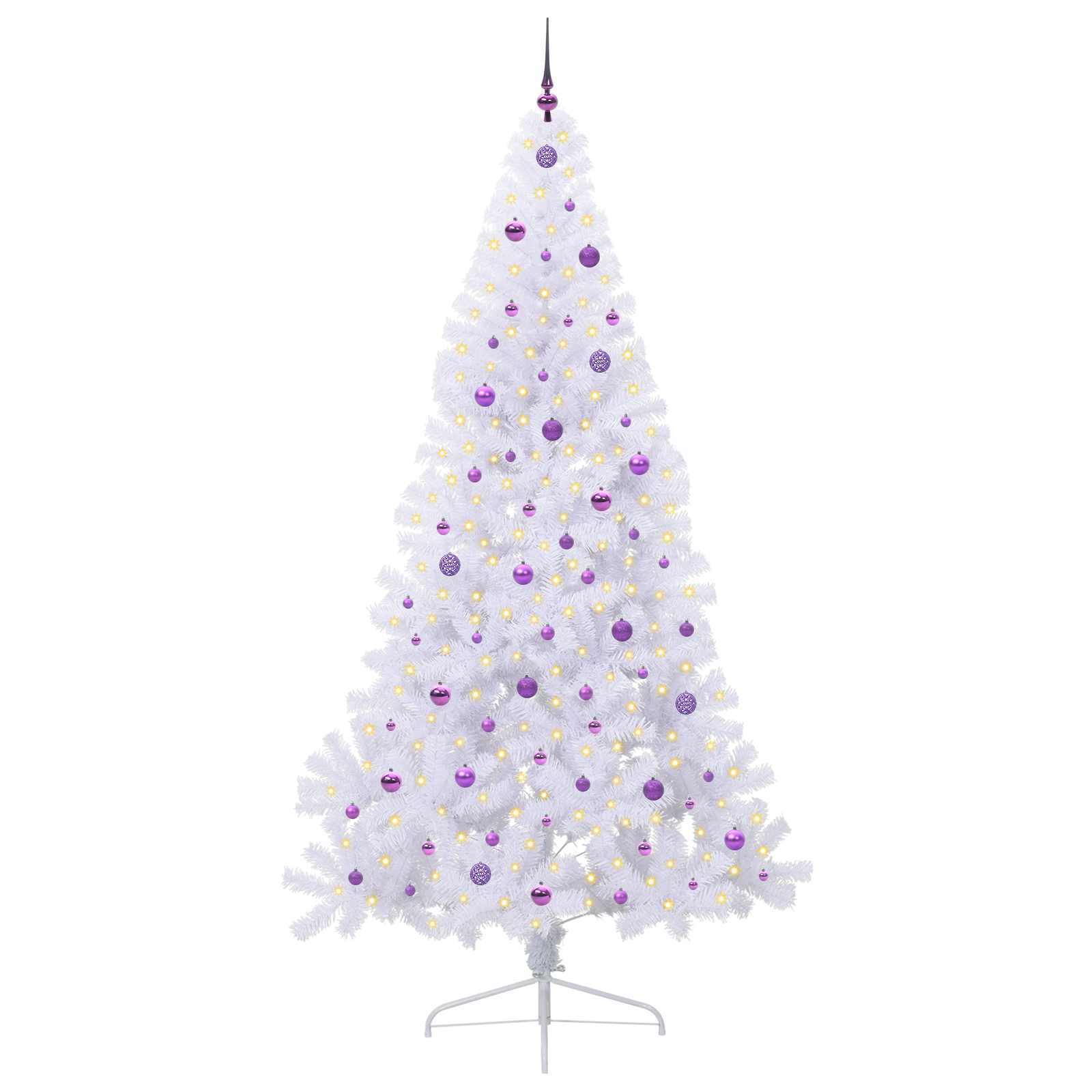Albero di Natale artificiale Bianco 240 cm PVC e Acciaio 3426840