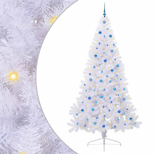 Albero di Natale artificiale Bianco 240 cm PVC e Acciaio 3426841