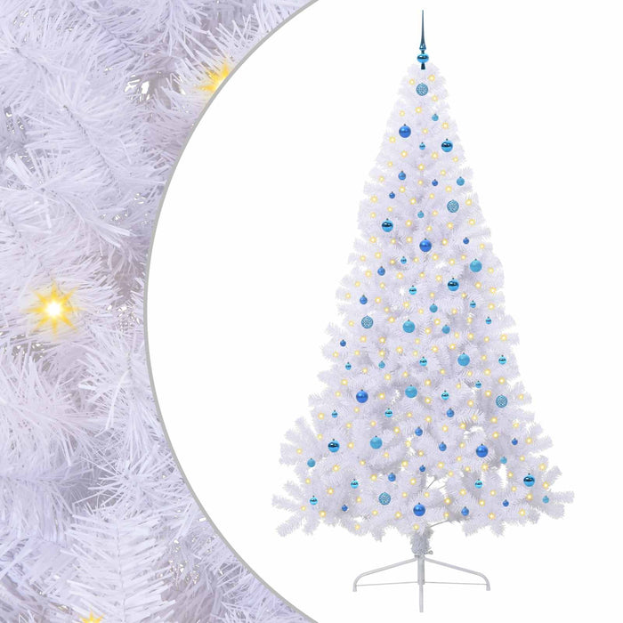 Albero di Natale artificiale Bianco 240 cm PVC e Acciaio 3426841
