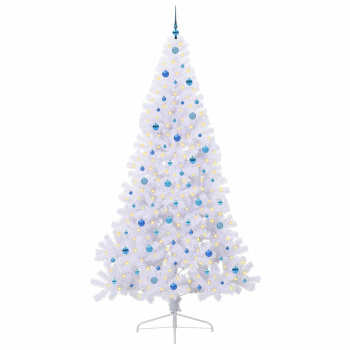 Albero di Natale artificiale Bianco 240 cm PVC e Acciaio 3426841