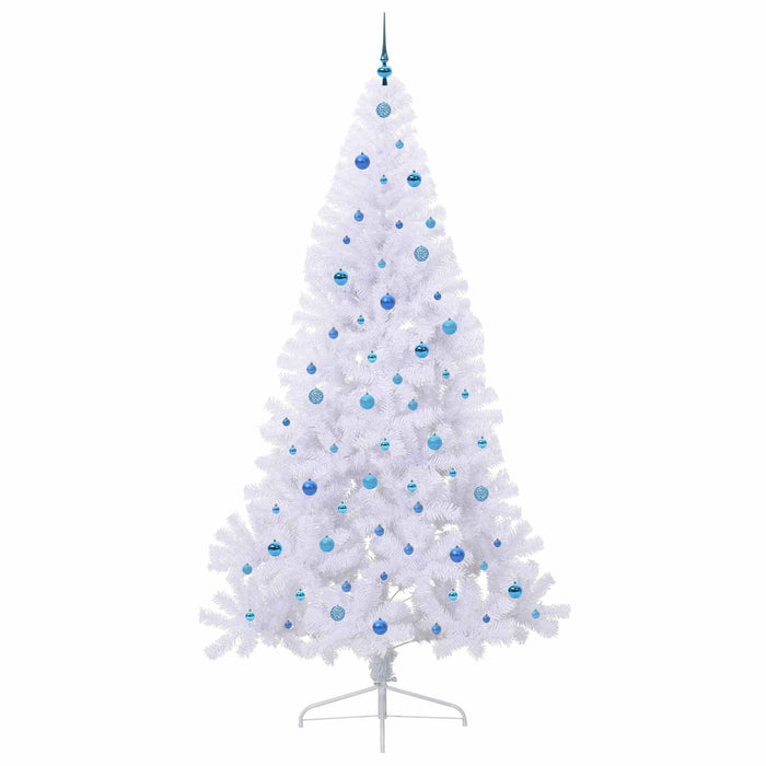 Albero di Natale artificiale Bianco 240 cm PVC e Acciaio 3426841