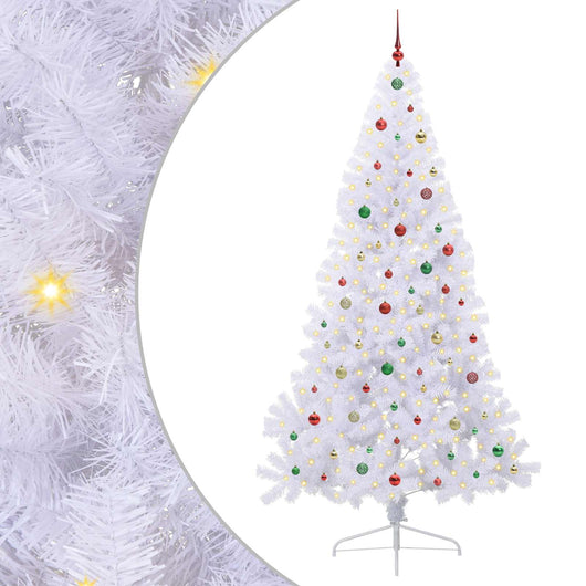 Albero di Natale artificiale Bianco 240 cm PVC e Acciaio 3426842