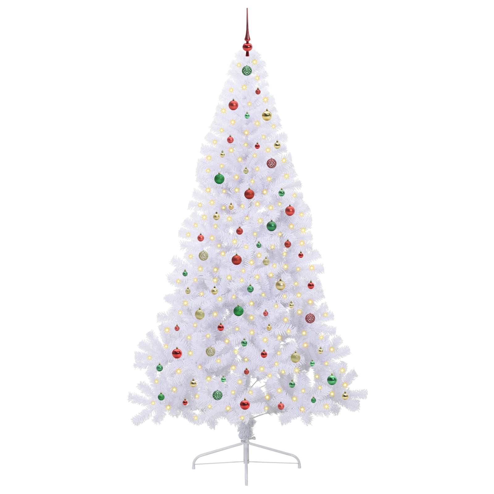 Albero di Natale artificiale Bianco 240 cm PVC e Acciaio 3426842