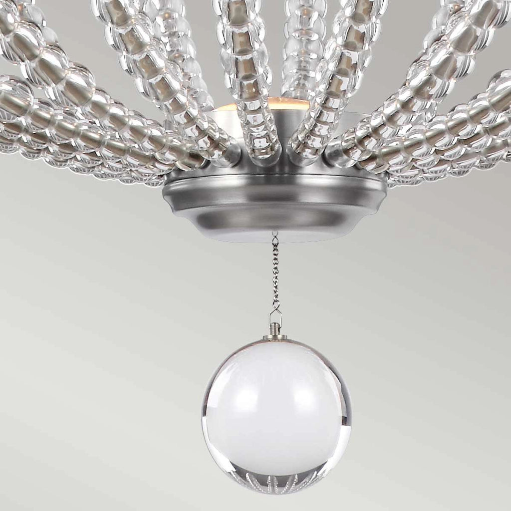 Sospensione a sfera Oberlin Feiss Ø81 nichel LED 12W