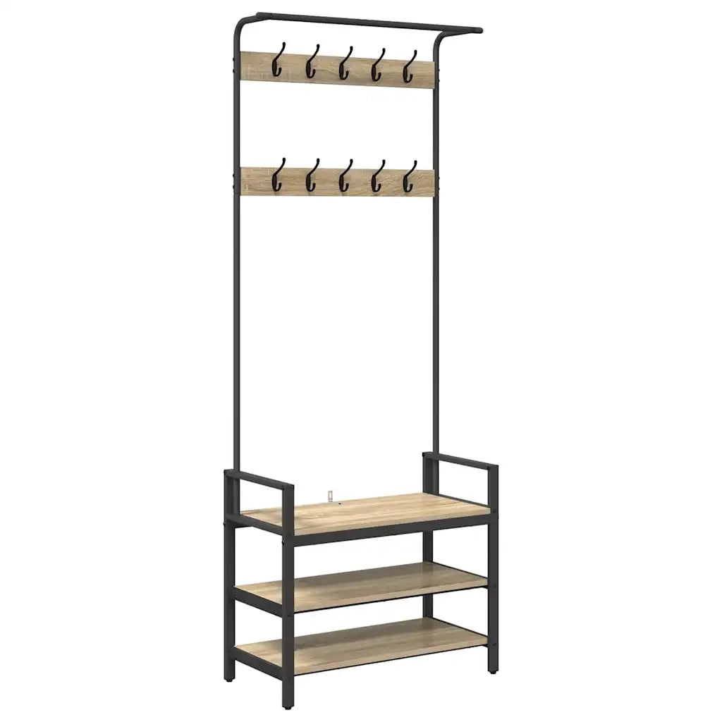 Appendiabiti Rovere Sonoma 75 x 34 x 184 cm Legno multistrato 879954