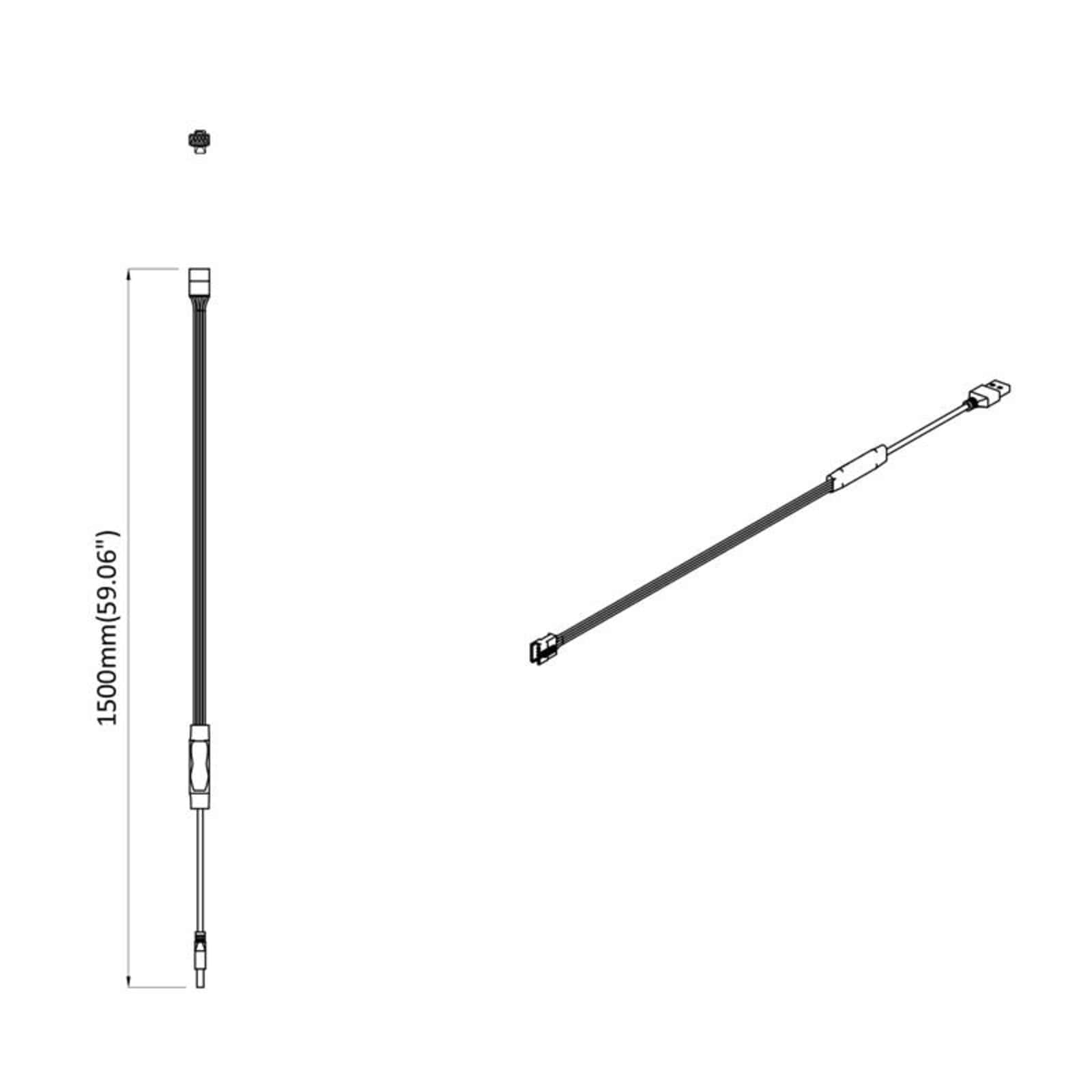 Striscia LED 4 pcs Nero e trasparente 300 cm Rame e plastica 3429088