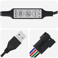 Set di 4 moderne strisce LED flessibili per l'illuminazione decorativa degli interni 25 x 0,8 x 0,3 cm plastica nera 02_0056343