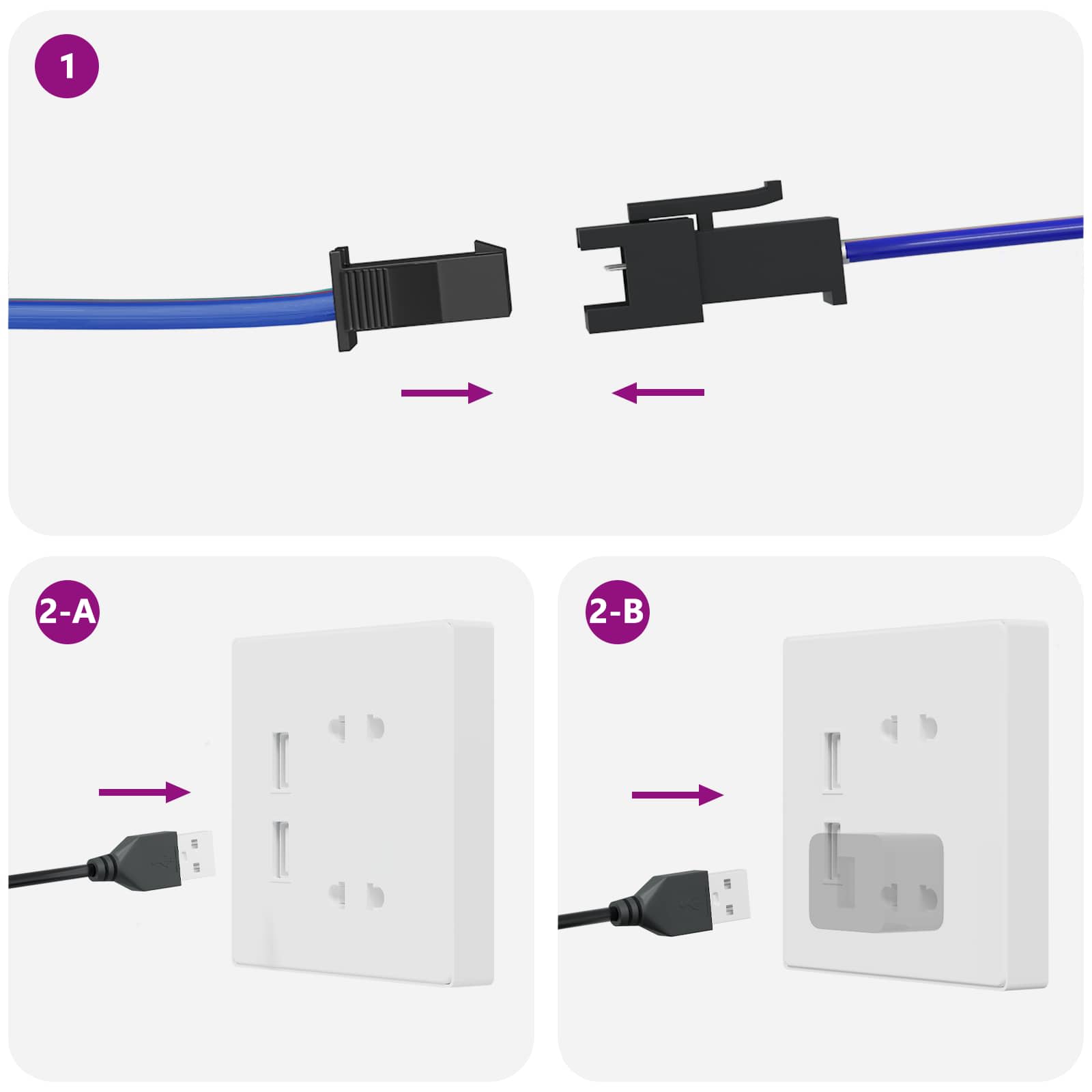 Set di 4 moderne strisce LED flessibili per l'illuminazione decorativa degli interni 25 x 0,8 x 0,3 cm plastica nera 02_0056343