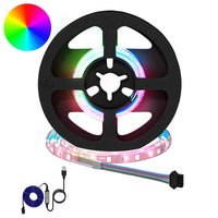 Set di 4 moderne strisce LED flessibili per l'illuminazione decorativa degli interni 25 x 0,8 x 0,3 cm plastica nera 02_0056343