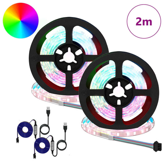 Set di 4 strisce LED flessibili moderne 100 x 0,8 x 0,3 cm design elegante interno in plastica nera 02_0056346