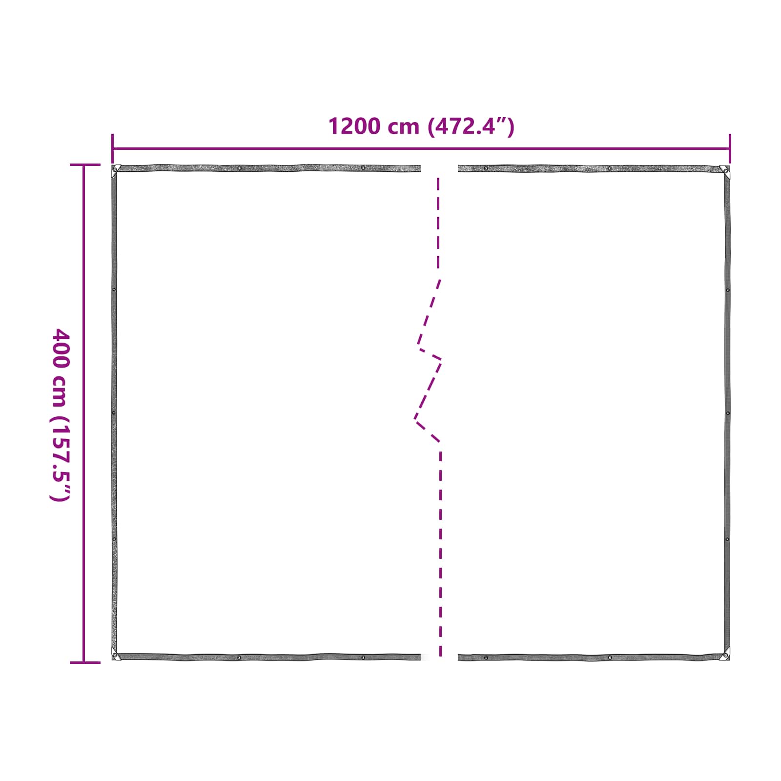 Telo con Occhielli Trasparente 4 x 12 m Polietilene 3429319